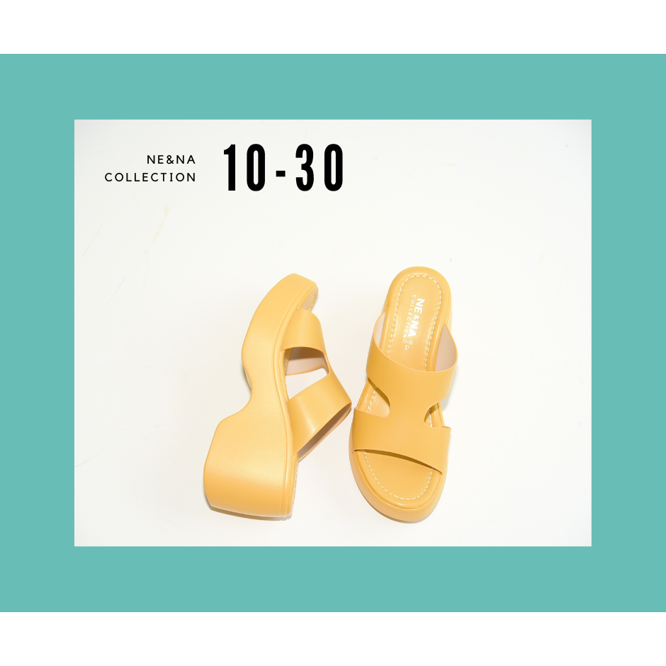 รองเท้าเเฟชั่นผู้หญิงเเบบเเตะเเฟชั่นเปิดหน้าเท้าส้นสูง No. 10-30 NE&NA Collection Shoes