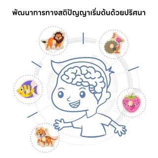 จิ๊กซอว์ไม้จับคู่คำศัพท์! ของเล่นจุกไม้เสริมพัฒนาการเด็ก 1-5 ขวบ ฝึกสมอง เรียนภาษาอังกฤษ สีปลอดภัย NON-TOXIC