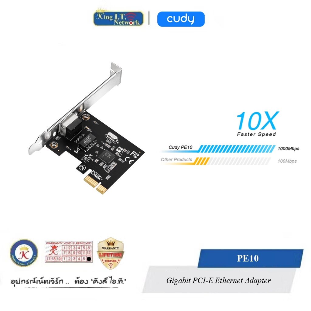 CUDY ( PE10 ) Gigabit PCI-E Ethernet Adapter