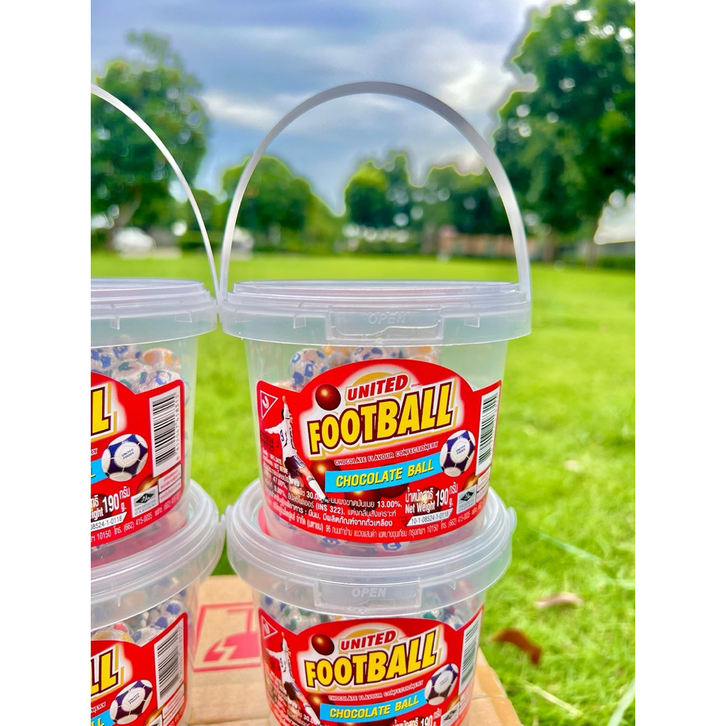 (ยกลัง12ถัง) UNITED FOODBALL ช็อกโกแลตฟุตบอล ยูไนเต็ด  (รุ่นถัง) น้ำหนัก 190 กรัม/60เม็ด - รูปที่ 6