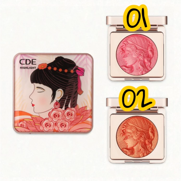 บลัชออน เนื้อฉ่ำวาว เม็ดสีแน่น ติดทน กันน้ำ Smart Girl Reading Blush CDE