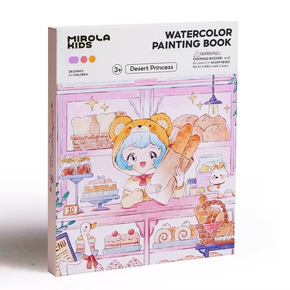 Joan Miro ชุดสมุดระบายสีน้ำแบบพกพา Water coloring Book - Dessert Princess