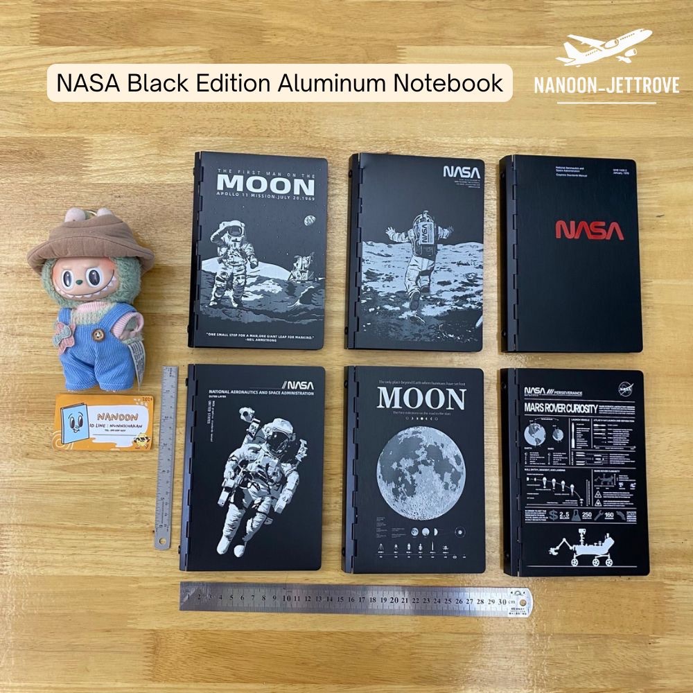 ✨NEW NASA BLACK EDITION ALUMINUM NOTEBOOK A6 | LIMITED EDITION | AUTHENTIC | สมุดปกอลูมิเนียมสีดำ