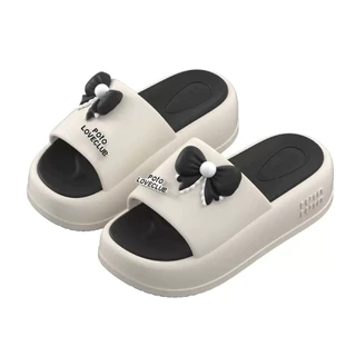 พร้อมส่ง รองเท้าแตะเสริมส้นนุ่มนิ่ม รุ่น soft ribbon มี36-40 สีดำ /น้ำตาล :8802