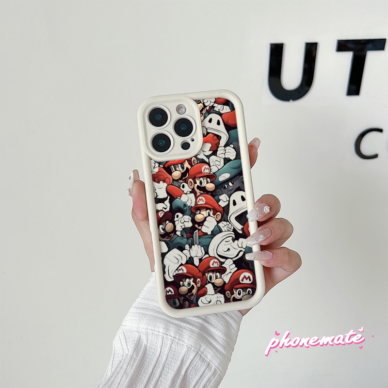 การ์ตูนน่ารักเต็มหน้าจอซูเปอร์มาริโอดูเดิลนุ่ม เคส  Redmi Note 14 4G  Note 14 5G  Note 14 Pro 4G  Note 14 Pro 5G ราคา ถูกที่สุด ดีลบีเคเค