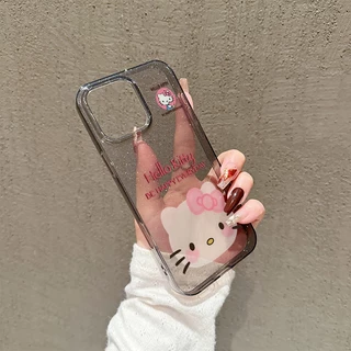 เข้ากันได้กับ IPhone 16 15 14 13 12 11 Pro Max X XR Xs Max 7/8Plus น่ารักสีชมพู Kitty แฟชั่น Star เคส