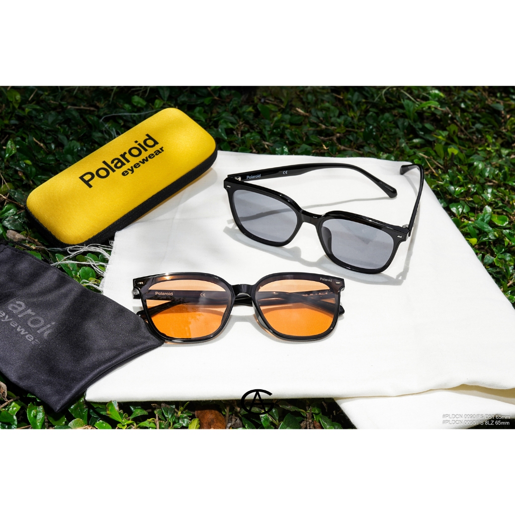 แว่นกันแดด Polaroid รุ่น PLDCN 0090/FS ทรงเหลี่ยม กัน UV400 Polarized ตัดแสงสะท้อน ขนาด 65mm