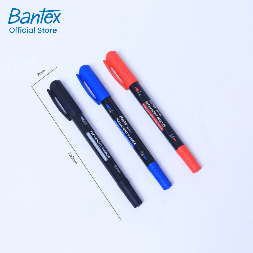 Bantex ปากกาเคมี ปากกามาร์กเกอร์ กันน้ำ ใช้ได้ทั้งกระดาษและพลาสติก หัว 0.5mm 1.2mm Permanent Marker - ภาพย่อย 5