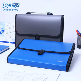 Bantex กระเป๋าใส่เอกสาร แฟ้มเก็บเอกสาร ขนาดA4 13ช่อง พร้อมหูหิ้วและล็อค กันน้ำ file folder