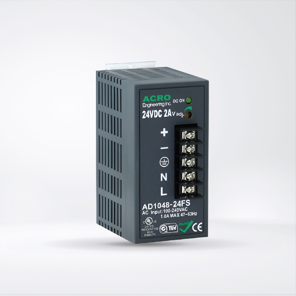 AD1048-24FS 48W DIN rail power supply AC I/P: 100~240V full ra DC O/P: 24V 2.0A