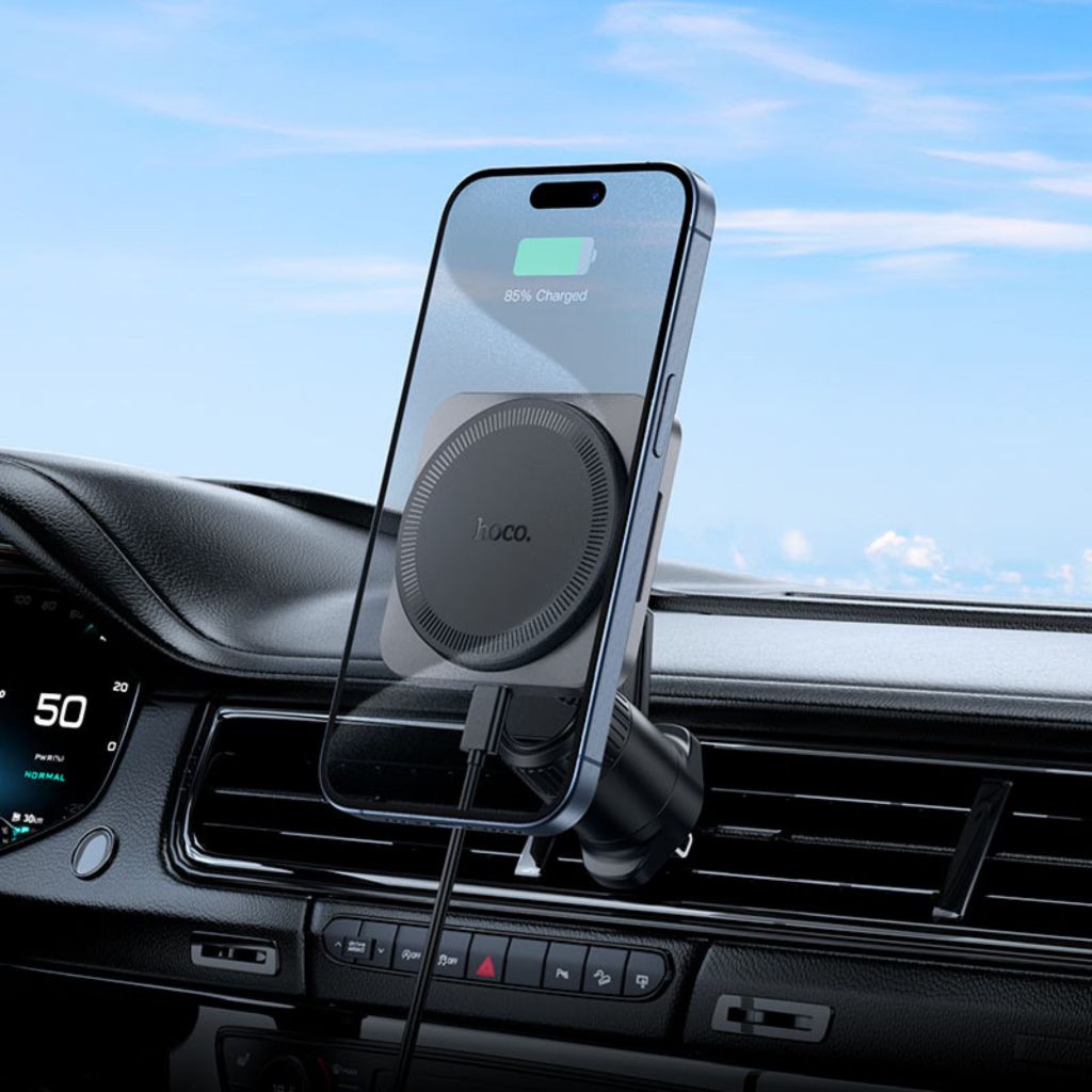 HOCO HW15 ที่ยึดโทรศัพท์แบบหนีบช่องแอร์ รองรับ wireless charger 15W หมุนได้ 360 องศา รับประกัน ราคา ถูกที่สุด ดีลบีเคเค แกลเลอรีภาพที่ 8