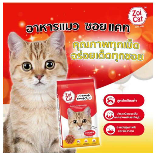 อาหารแมว Zoi Cat ซอย แคท  ขนาด 1 kg สำหรับแมวโตทุกสายพันธุ์