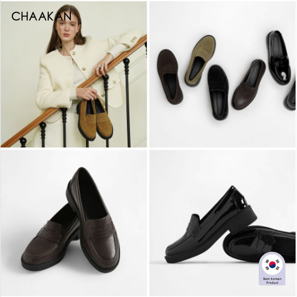 (PRE-ORDER) CHAAKAN [สินค้าจากเกาหลี 100%] Sanderson Penny Loafers โลฟเฟอร์ ส้น 4ซม. ลุคสุภาพ พื้นกันลื่น สบาย เกาหลี