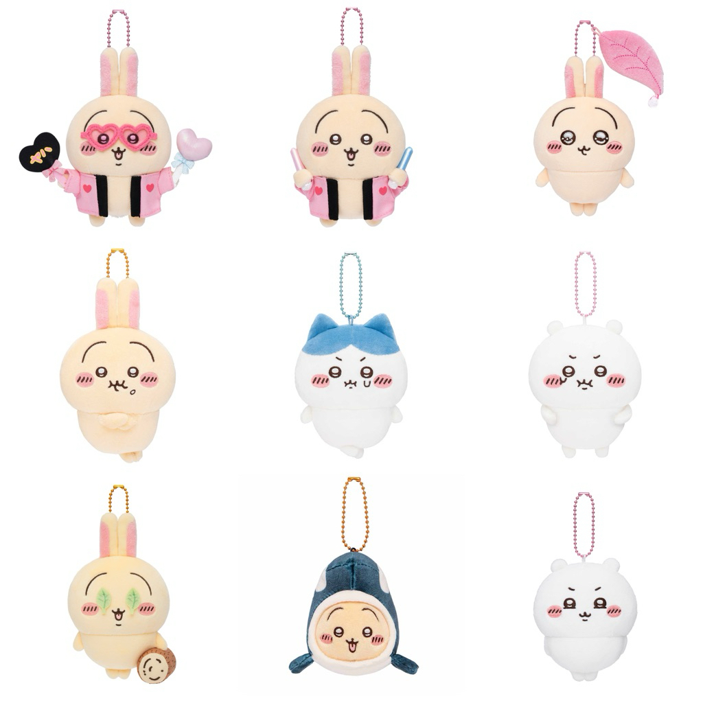 [พร้อมส่งในไทยของแท้ 100%] พวงกุญแจ Chiikawa Angel & Demon Mascot ฮาจิ จีคาวะ อูซางิ โมมงกะ