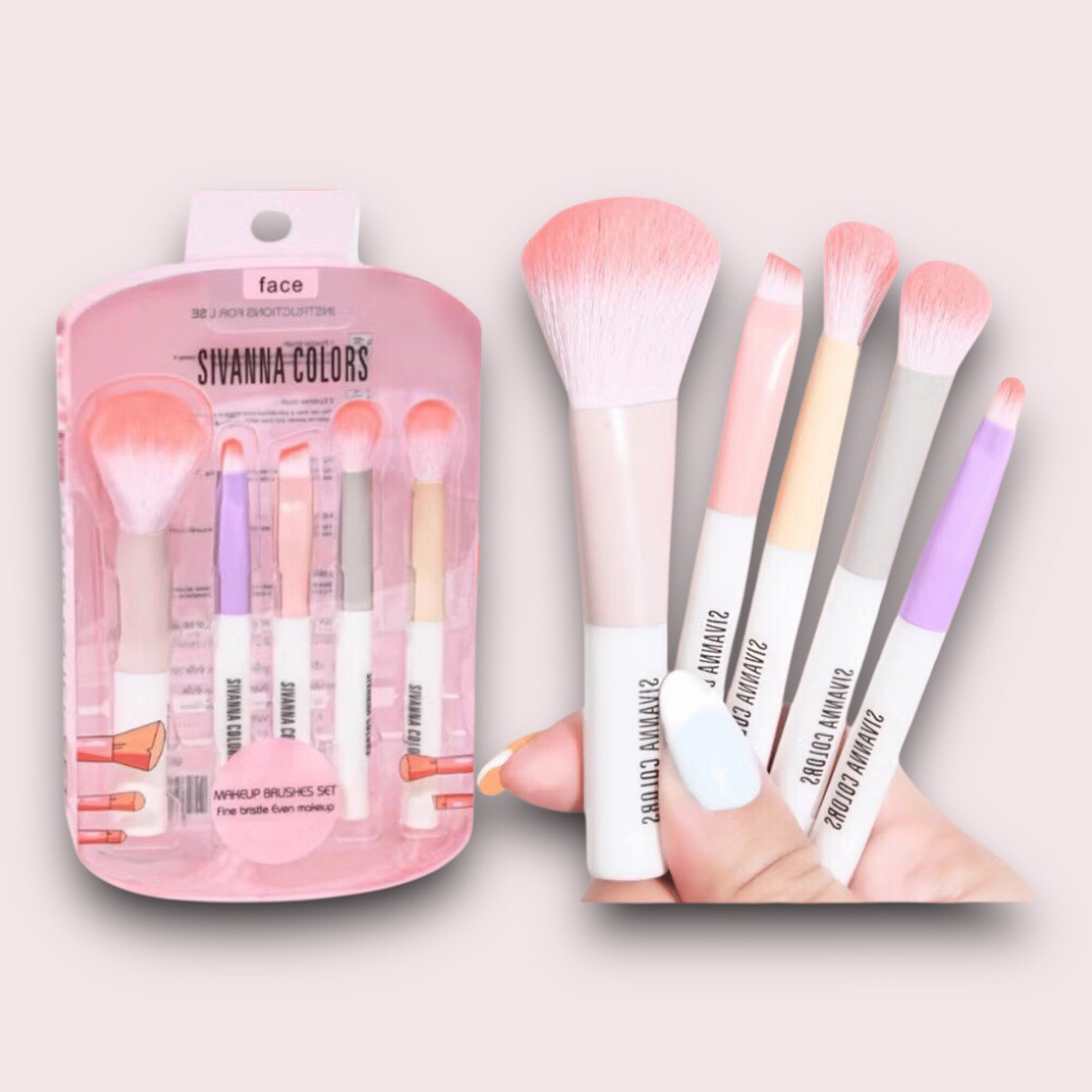 BR07-01 Sivanna colors 5-pieces makeup brushes set ซีเวนน่า คัลเลอร์ส 5-พีส เมคอัพ บรัชเซส เซท