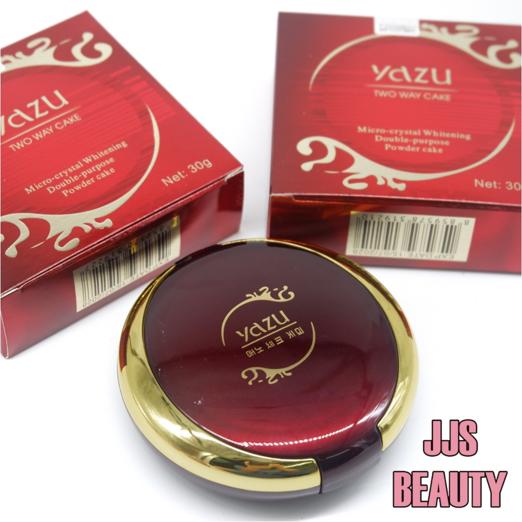 YAZU Two-way Cake Double Powder แป้งพัฟคุมมัน ผสมรองพิ้น ผิวหน้าเรียบเนียน 2ชั้น no.0796