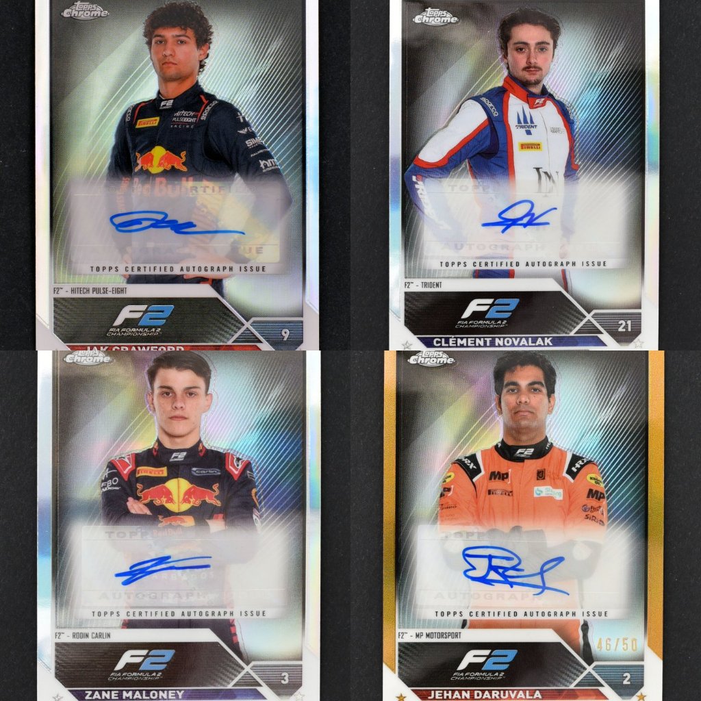 การ์ดลายเซ็นนักขับฟอร์มูล่าวัน ทู Formula1 F1,F2 Auto Cards