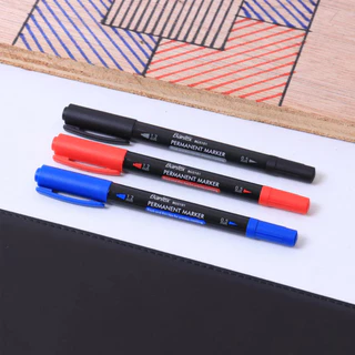 Bantex ปากกาเมจิก ปากกาเคมี กันน้ำ หัว1.8mm 3สี เขียนลื่น ติดทน ไม่เลอะมือ Permanent Marker