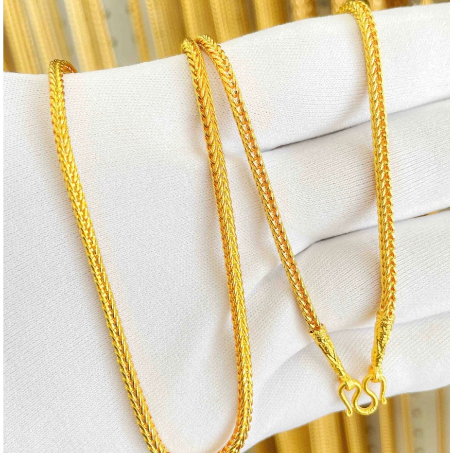 G-729 สร้อยคอทองคำ ทองเคลือบ.ทองโคลนนิ่ง งานเหมือนจริง (1บ.) ยาว20-24” - รูปที่ 4
