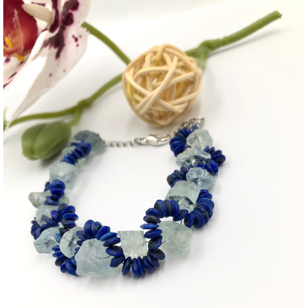 lapis lazuli Natural Stone handmade bracelet beautiful different design💙💙