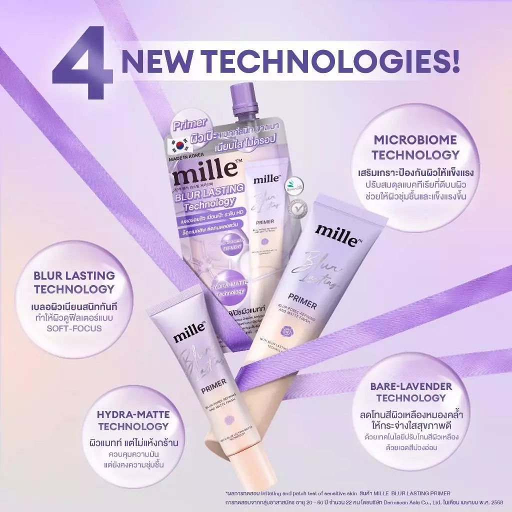Mille blur lasting primer มิลเล่ เบลอ ลาสติ้ง ไพรเมอร์ แบบกล่อง และแบบหลอด