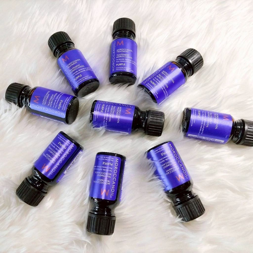💜Moroccanoil treatment purple 10ml​ ราคาต่อ1ขวด ออยล์ทรีทเม้นสำหรับผมทำสี ผมบลอนด์ ผมไฮไลท์ ผมสีเทา💜