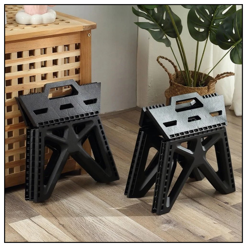 เก้าอี้เล็กพลาสสติก เก้าอี้ตกปลา ตั้งแคมป์กลางแจ้งนอกสถานที่ พับได้ พกพาสะดวก รับน้ำหนักได้ถึง 150kg - รูปที่ 4