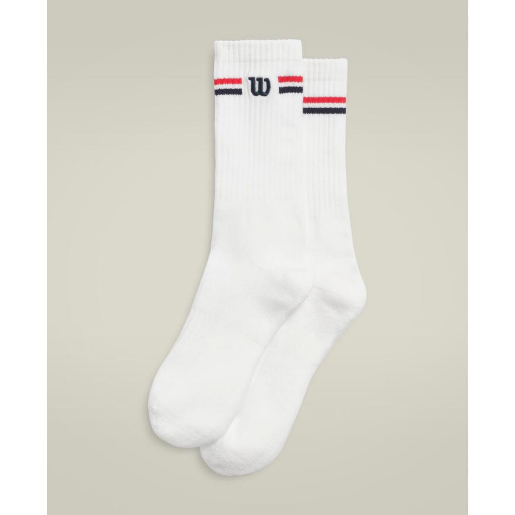 Wilson Unisex CREW STRIPE LOGO SOCK WU00064411WTA Official Store