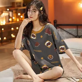 Patcha ชุดนอน ชุดนอนสตรี ลายการ์ตูน สีสันสดใส แฟชั่นสไตล์เกาหลี ขนาด M-XXL