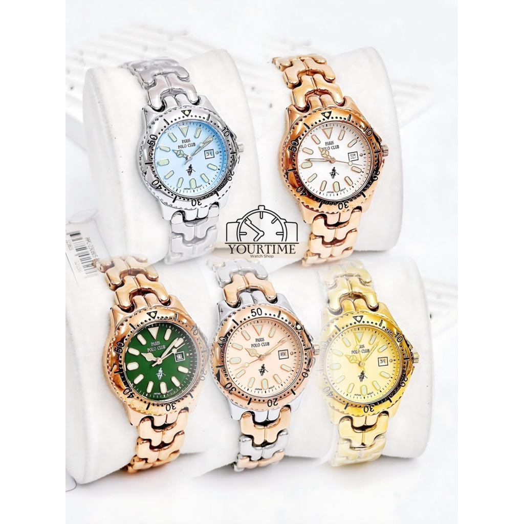 Paris Polo Club PPC-230805 นาฬิกาข้อมือผู้หญิง แท้100% รับประกัน0 1ปี