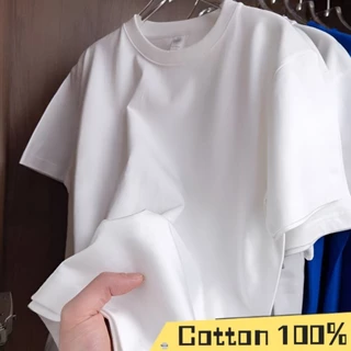 เสื้อยืดคอกลม ผ้าฝ้าย100%ใส่สบาย T-shirt เสื้อยืดสีพื้น เสื้อยืดผ้าฝ้ายแท้ ไม่หด ไม่ย้วย ใส่สบาย เกรดพรีเมี่ยม สไตล์เดีย