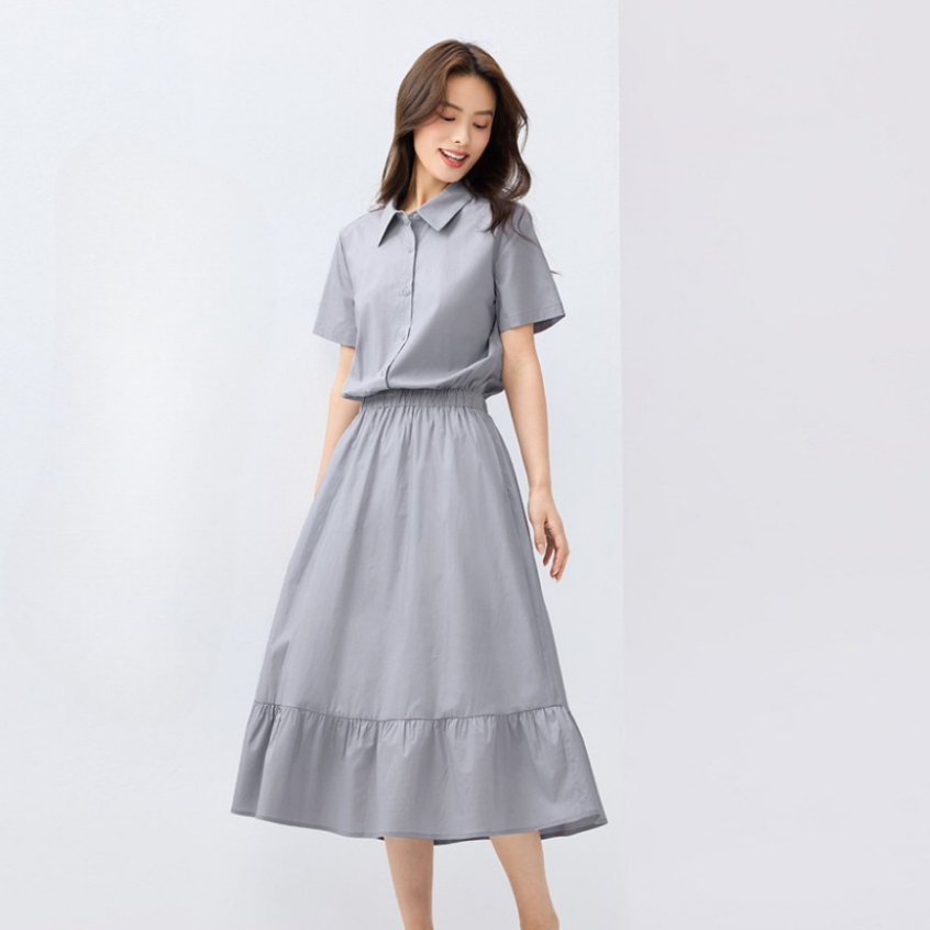 GIORDANO (Online Exclusive) เดรสเชิ้ต ผู้หญิง Women's Shirt Dress 05465060 B1