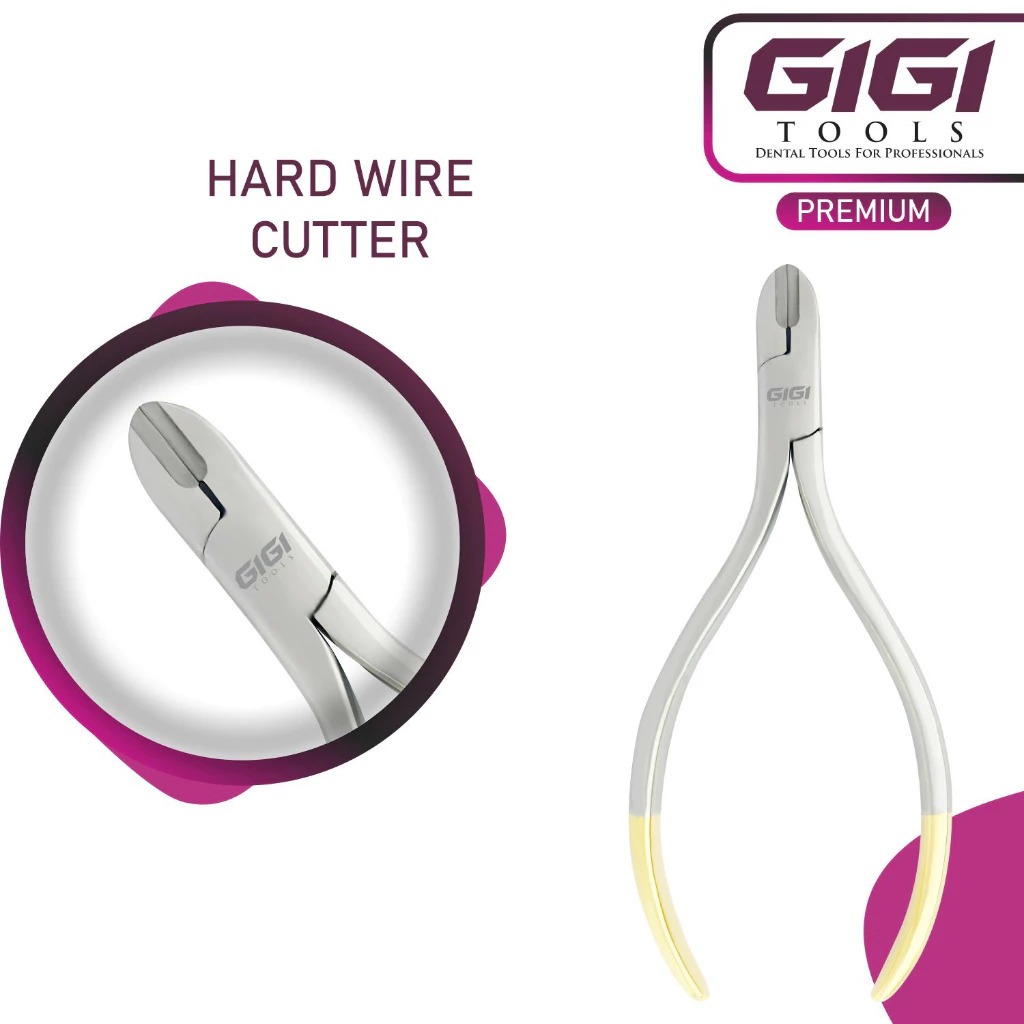 GIGI Tools กรรไกรตัดลวดจัดฟันพรีเมียมแบบแข็งเยอรมัน จากทังสเตนคาร์ไบด์ (TC) ชุบเงิน | สแตนเลสสตีล