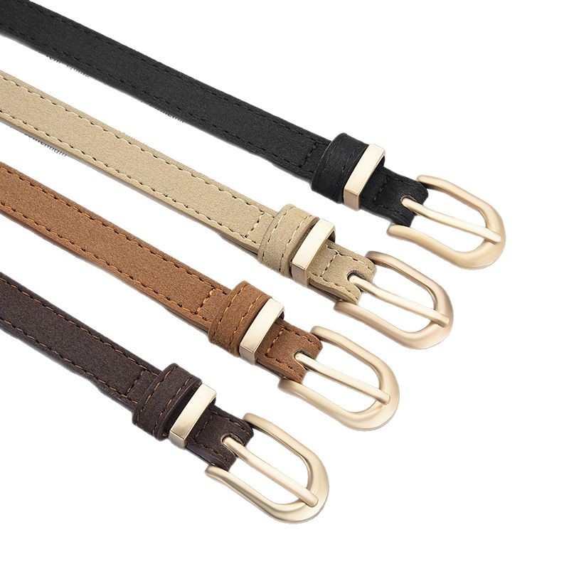 🍒 พร้อมส่งจ้า 🍒 เข็มขัดผู้หญิง หนัง PU หัวสีทอง เส้นเล็ก กำลังสวย จับแมทได้ทั้งกางเกง กระโปรง - รูปที่ 6