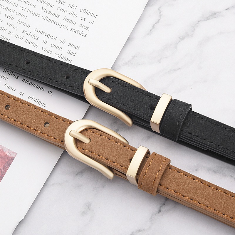 🍒 พร้อมส่งจ้า 🍒 เข็มขัดผู้หญิง หนัง PU หัวสีทอง เส้นเล็ก กำลังสวย จับแมทได้ทั้งกางเกง กระโปรง - รูปที่ 2