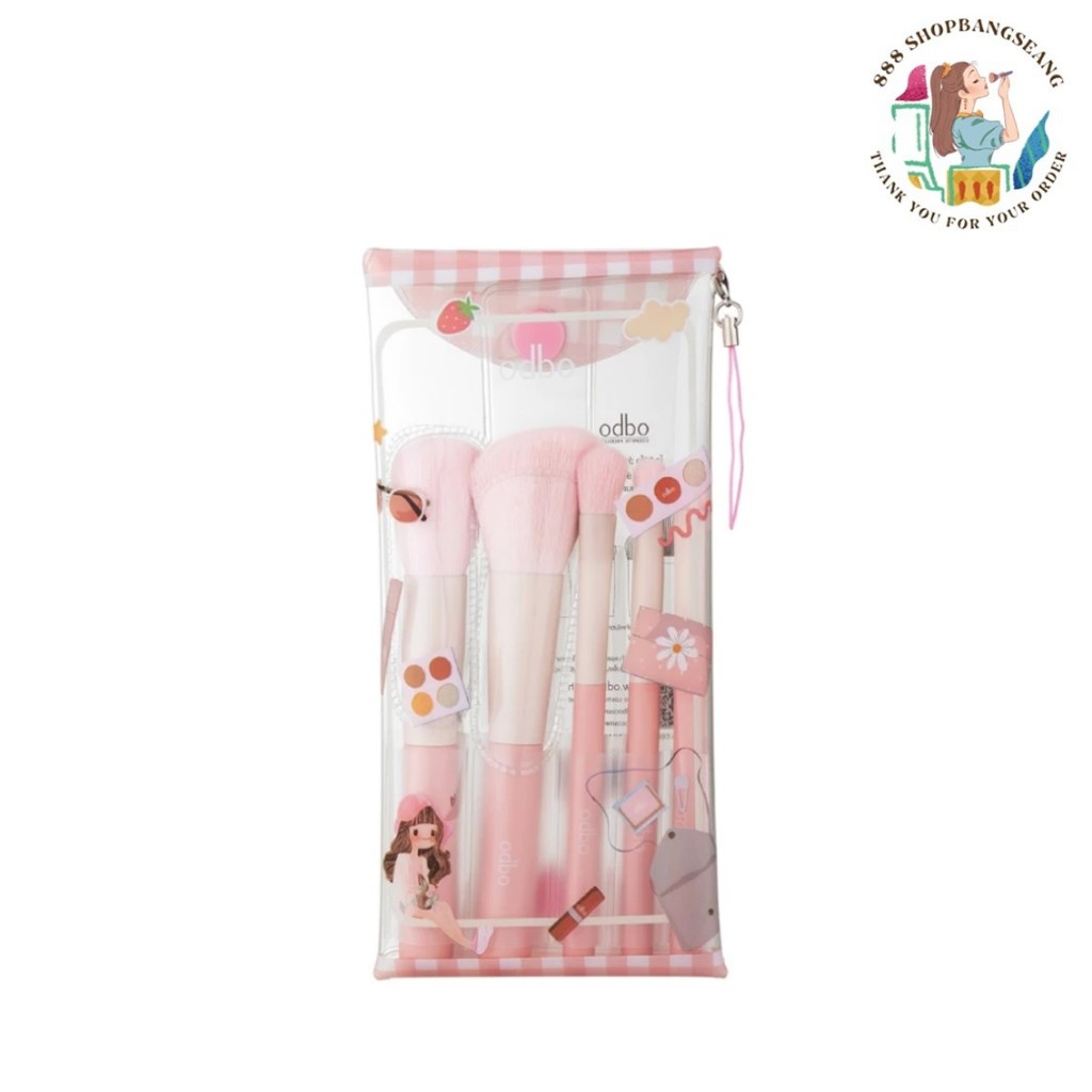 เซทแปรง 5 ชิ้นพร้อมกระเป๋าใส่แปรง โอดีบีโอ ODBO Wow Beauty Set OD8060