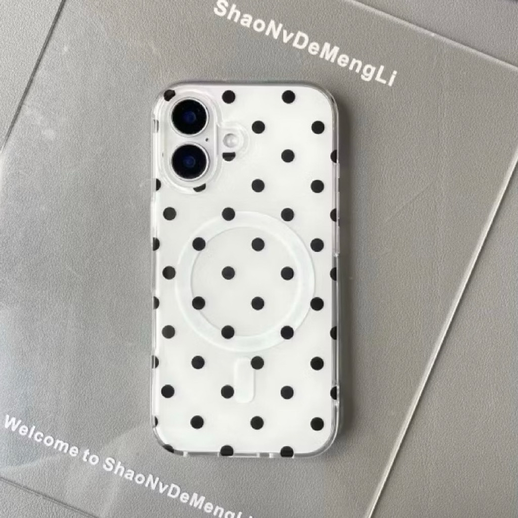 Supercase | สำหรับไอโฟน13-17promax เคสลายจุด แม่เหล็ก ชาร์จไร้สาย 17 17pro 17Air 17promax