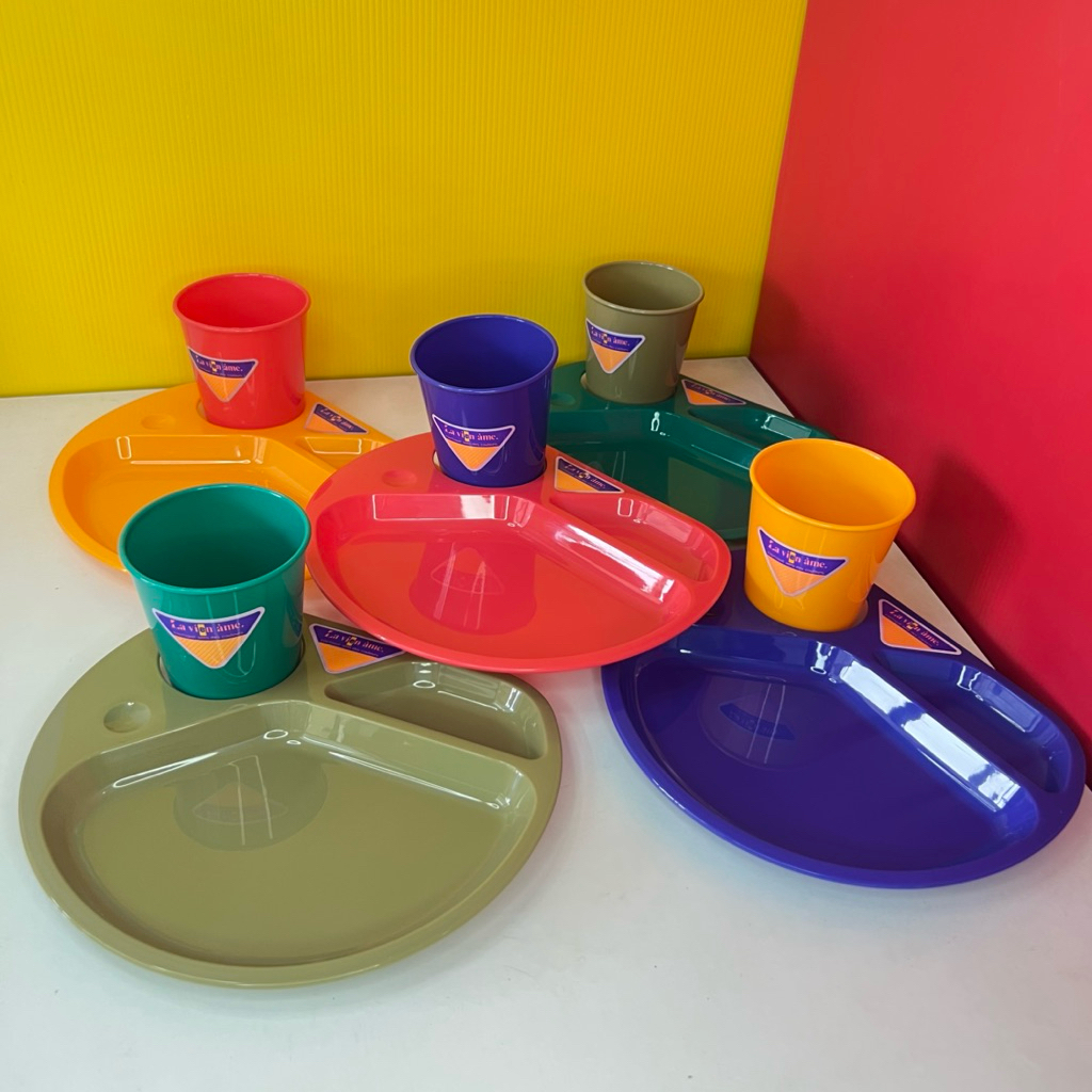 พร้อมส่ง🌈LaVienem'eSetถ้วยจานปิคนิค10ชิ้น🌈