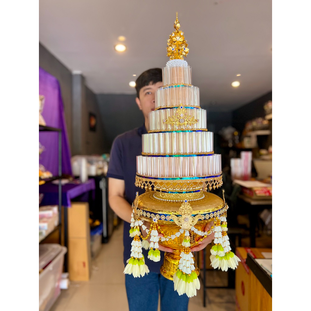 พุ่มเงิน โคลงพานพุ่มกฐินธนบัตร  ต้นกฐิน พานพุ่มเงิน พานต้นเงิน (ราคาสินค้าต่อ1พาน) ราคา ถูกที่สุด ดีลบีเคเค แกลเลอรีภาพที่ 7