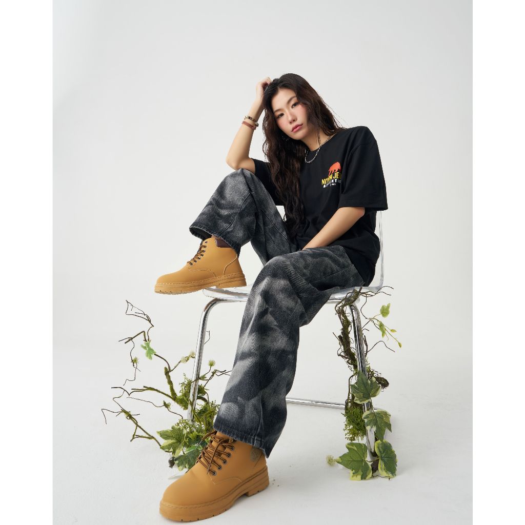 Niyom Jeans collection The Forest : รุ่น  B310.2 กางเกงยีนส์ ทรงกระบอกใหญ่