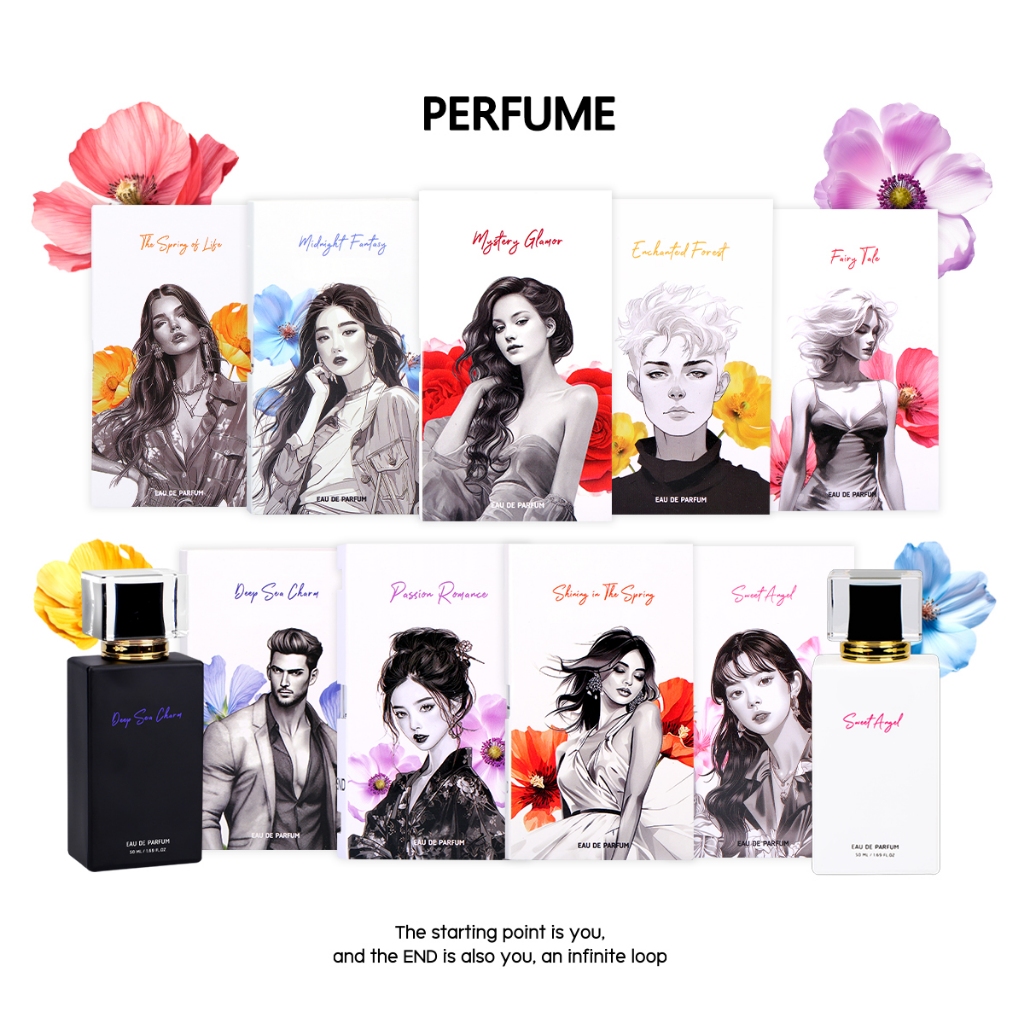 น้ำหอม PERFUME 9กลิ่น 9สไตล์ หอม ติดทนนาน ใช้ได้ทั้ง ชาย และ หญิง ขนาด 50 ml.