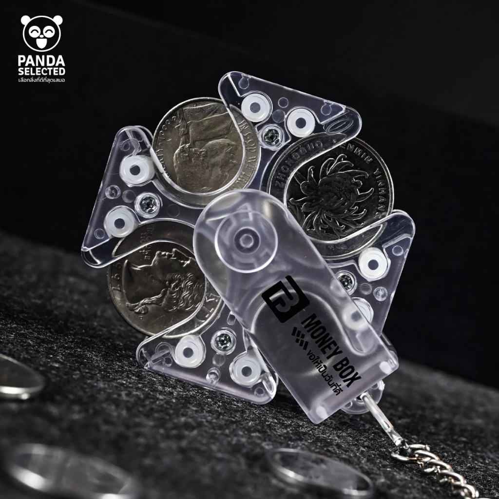 PANDA กล่องใส่เหรียญ หมุนเล่นได้ แบบฟิดเจ็ตสปินเนอร์ หยิบใช้งานสะดวก ห้อยกระเป๋าได้ พกพาสะดวก thumbnail 3