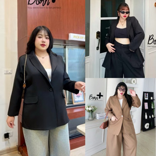 ✅/BP/ เสื้อเบลเซอร์สูทสาวอวบ มีไซส์อก44-60 ตัวยาวคลุมสะโพก ก…