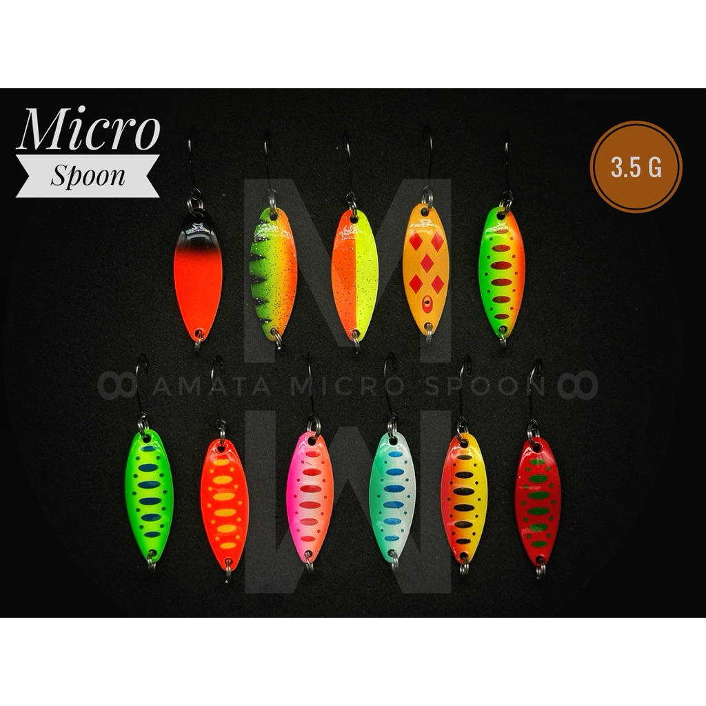 “เหยื่อปลอม” ไมโครสปูน ขนาด 3.5 กรัม : Micro Spoon 3.5 g :