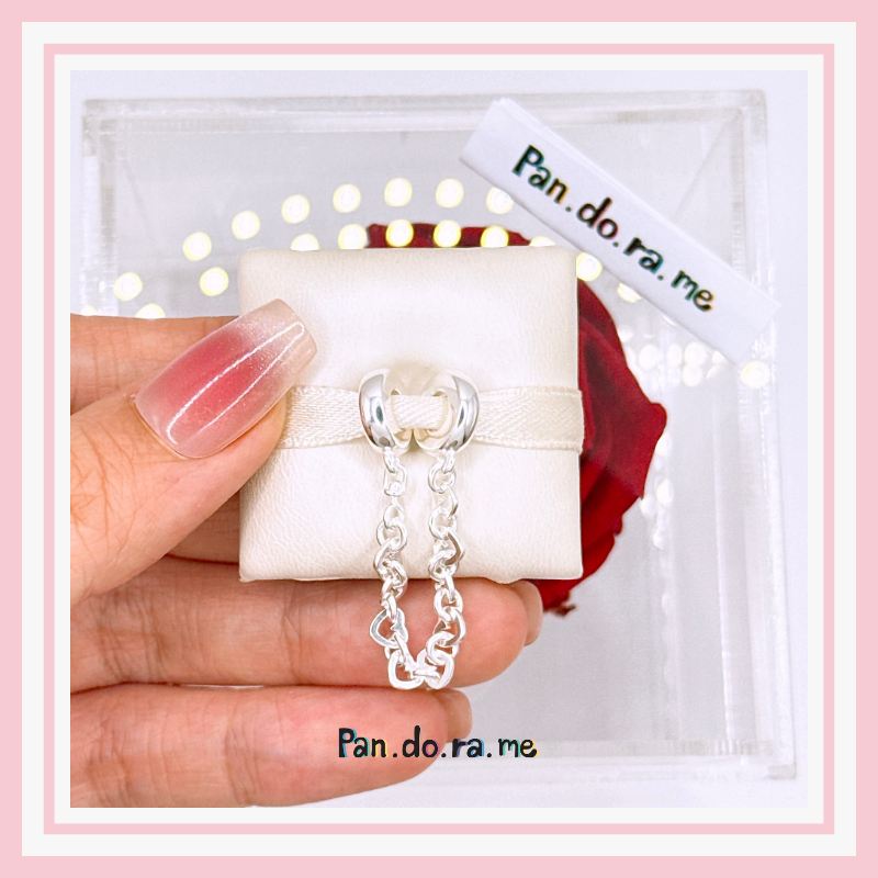 [พร้อมส่ง สินค้าแท้ 💯] เซฟตี้หัวใจ pan.do.ra Linked Hearts Safety Chain