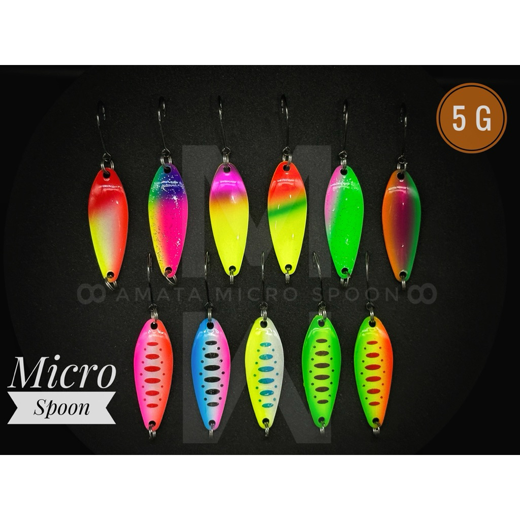 “เหยื่อปลอม” ไมโครสปูน ขนาด 5 กรัม : Micro Spoon 5 g :