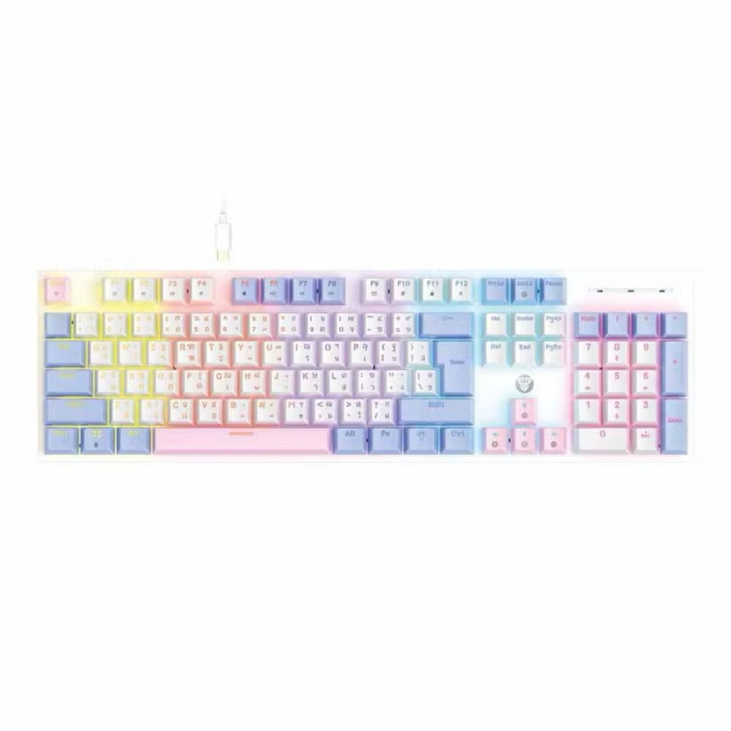 KEYBOARD (คีย์บอร์ด) FANTECH ATOM104 MK889 AME EDITION (AME WHITE) (RED SWITCH MINI RGB EN/TH)