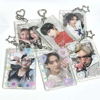 (พร้อมส่ง) เฟรมการ์ดพวงกุญแจอะคริลิคใส่ได้หน้าหลัง เฟรมการ์ดดาว น่ารัก - ร้านไทย