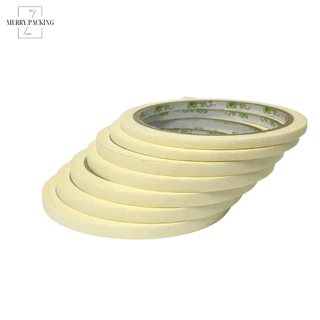 (1ม้วน) เทปกระดาษกาวย่น หน้ากว้าง 1นิ้ว ยาว 20หลา แกน 3 นิ้ว หนา 150ไมครอน Masking tape