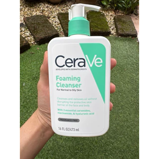 CERAVE Foaming Cleanser โฟมทำความสะอาดผิวหน้าและผิวกาย สำหรับผิวธรรมดา-ผิวมัน เป็นสิวง่าย 236ml และ 473ml